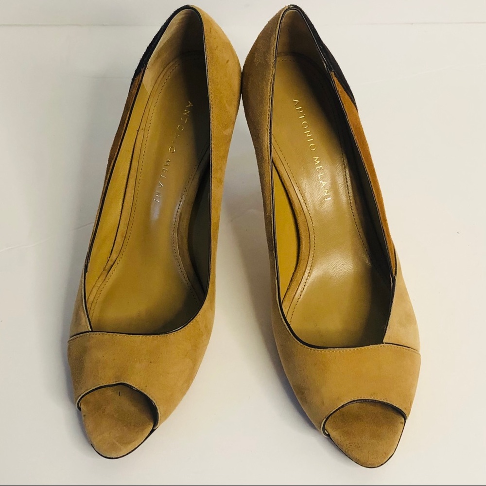 Antonio Melani Multi Color Peep Toe Suade Shoes